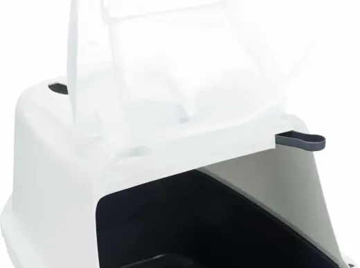 Лоток для кошачьего туалета : Trixie Vico Easy Clean Litter Tray, 40*40*56, серый|белый Фото num