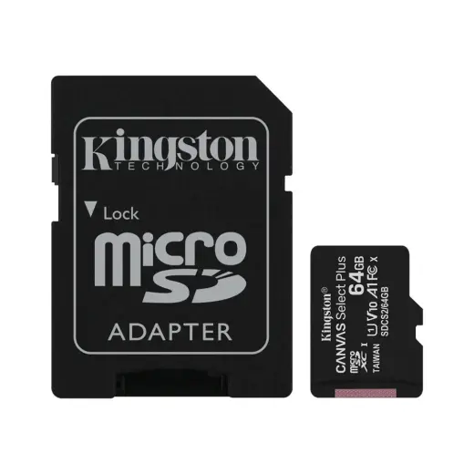 Kingston atmiņas karte 64GB microSDXC Canvas Select Plus cl. 10 UHS-I 100 MB|s + adapteris Foto 2