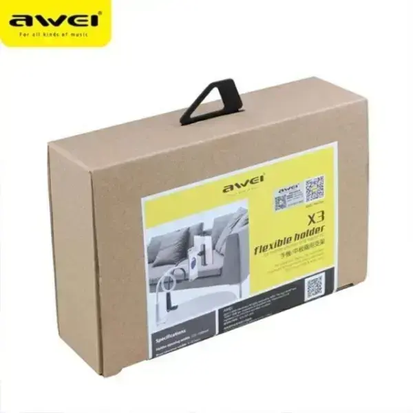 AWEI galda stiprinājums X3 4"-10,5", melns | ar garu roku Foto 8