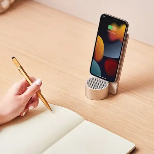 Lexon City Energy Pro 10W Wireless Charger with Bluetooth Speaker soft gold LD145D9 Фото num