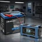 Qoltec Smart Battery Charger 12V 10A | Rectifier with repair function | MCU | Auto OFF | 9-stage charging | AGM, GEL, LiFePO4 — Photo 3