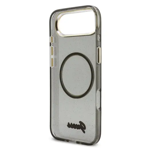 Guess IML Glitter Script Strap MagSafe Case for iPhone Air Black Foto 4