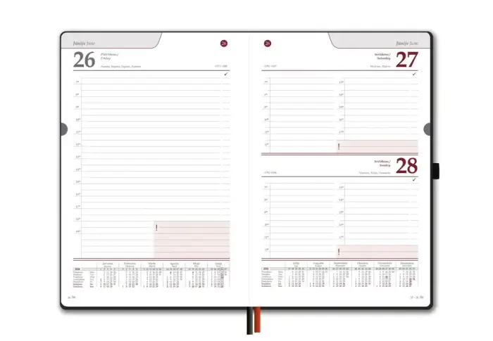 Plānotājs FASHION SPECIAL EDITION 2026, PU, A5, diena, brūna krāsa (Latviešu valodā) Foto 2