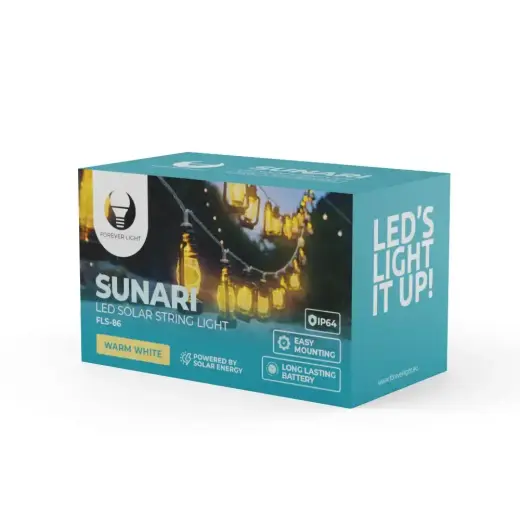 Forever Light Solar LED string Lanterns SUNARI FLS-86 30LED 6,5m 600mAh Ni-MH Foto 4