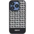 DKNY Leather Printed Pattern Metal Logo MagSafe Case for iPhone 15 Pro - Black — Foto 3