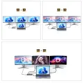 USB-C Hub 14 in 1 Wozinsky WDS03Y5S Multifunctional, Aluminum, for 3 Monitors, with 15 cm Cable - Gray Фото num