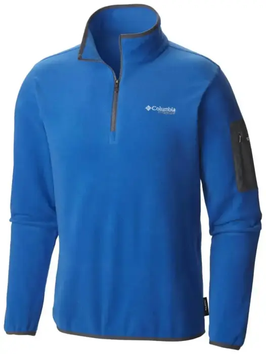 Columbia, Titan Pass 1.0, Half Zip, Sports Men Synthetic Pullover, Supe Blue, XXL
