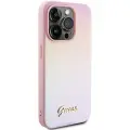 Guess Saffiano Iridescent Script case for iPhone 14 Pro Max - pink Фото num