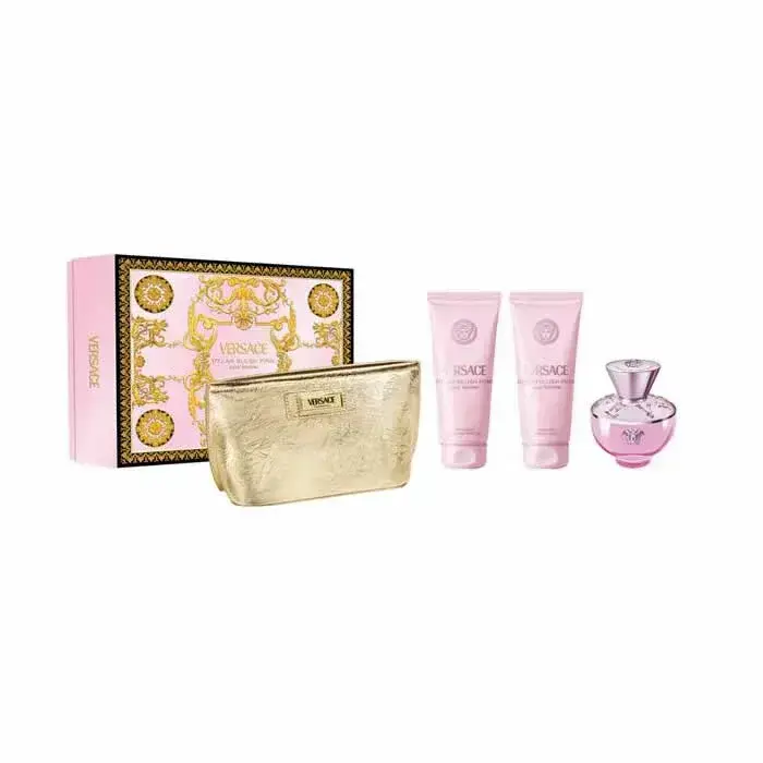 Versace Dylan Blush Pink Eau De Parfum Spray 100ml Set 4 Pieces