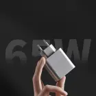 Cuktech 65W GaN 2xUSB-C 1xUSB-A Wall Charger - Gray — Foto 9