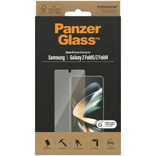 PanzerGlass Classic Fit антибактериальное защитное стекло для телефона Samsung Galaxy Z Fold 5 | Samsung Galaxy Z Fold 4 Фото num