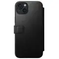 Nomad Modern Leather Folio case for iPhone 15 Plus 6,7" black Фото num