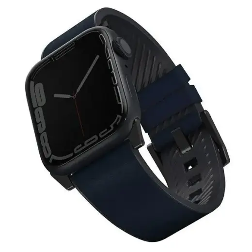 UNIQ pasek Straden Apple Watch Series 1|2|3|4|5|6|7|8|SE|SE2|Ultra 42|44|45|49mm. Leather Hybrid Strap niebieski|blue Фото num