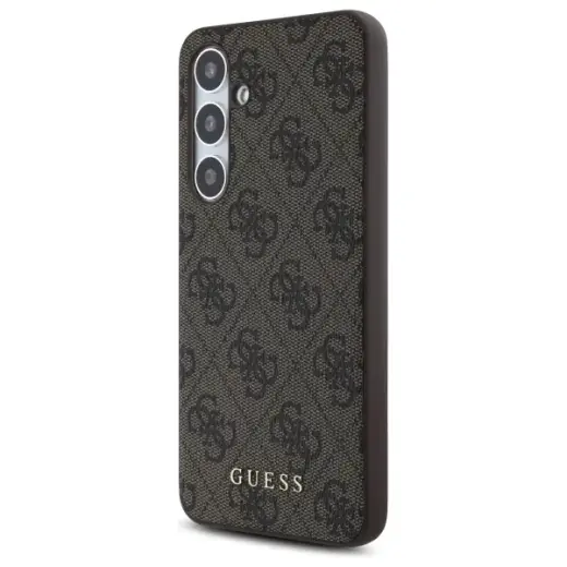 Guess GUHCS24FEG4GFBR S24 FE S721         brązowy|brown hardcase 4G Metal Gold Logo Фото num