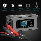 Qoltec Intelligent microprocessor charger 12V 10A | Rectifier with repair function for AGM GEL LiFePO4 battery | LCD Photo