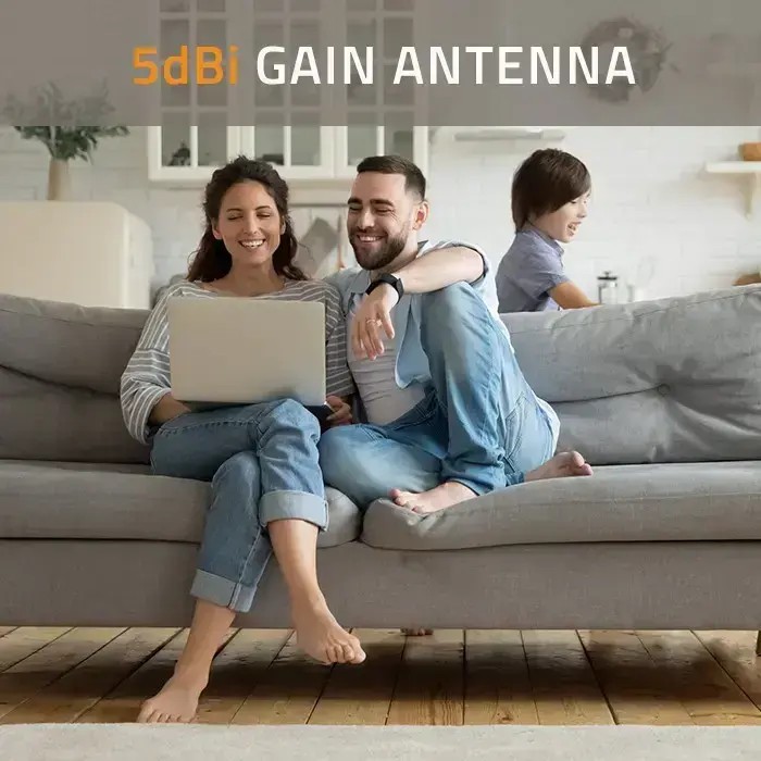 Qoltec Wi-Fi antenna 2.4/2.5 GHz | 5.1/5.8 GHz | 5dBi | omnidirectional | Indoor Photo