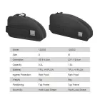 SAHOO bike bag on the bicycle frame with zip 0,3L 122035 black Photo