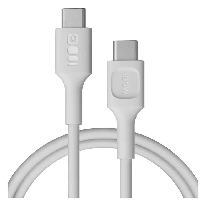 Green Cell PowerFlex data transfer and charging cable | USB-C to USB-C | 100W | 1.2m | white