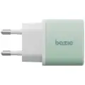 Wall charger Bazic GoPort Velox Kit USB-C|USB-A GaN 35W with cable green Photo
