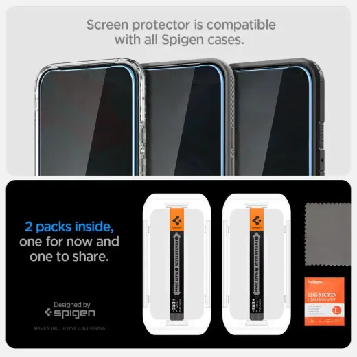 SPIGEN GLAS.TR "EZ FIT" PRIVACY GLASS 2-PACK GOOGLE PIXEL 9 | 9 PRO PRIVACY Foto 11