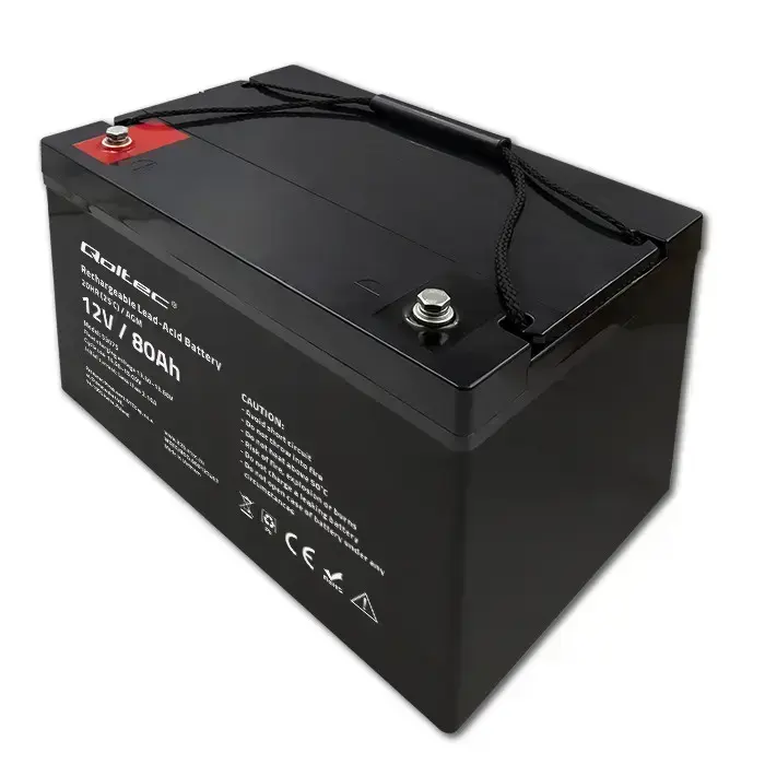 Qoltec AGM battery | 12V | 80Ah | 23.5kg | Maintenance-free | Strong | LongLife | for UPS, RV, boat, heater Foto 4