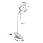 Mini Wozinsky Wireless LED Reading Lamp with Clip + USB-C Cable - White — Foto 2