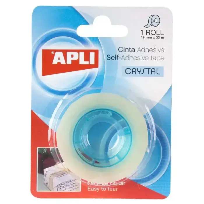 Līmlente APLI Crystal 19mm x 33m, īpaši caurspīdīga Foto 1