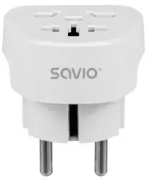Strāvas adapteris SAVIO Travel adapter Global socket – EU plug 15A