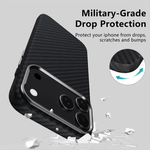 TECH-PROTECT ION CARBON MAGSAFE IPHONE 17 PRO BLACK|SILVER Foto 5