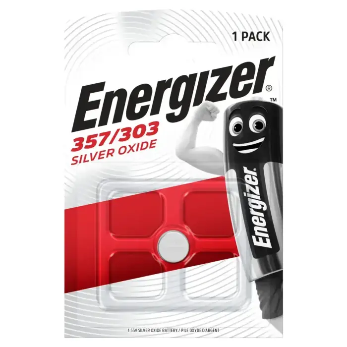 Sudraba oksīda SR44 (357/303 A76, AG13, V13GA, PX76A, L1154) 1,55 V 138 mAh Energizer 1,55 V 138 mAh