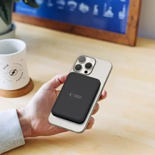 Tech-Protect LifeMag PB10 внешний аккумулятор (powerbank) | 5000 mAh | 18W | USB-C, MagSafe | черный Фото num
