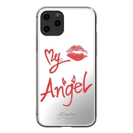 Kingxbar Angel mirror case decorated with original Swarovski crystals iPhone 11 Pro Max transparent Photo