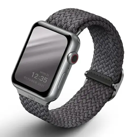 UNIQ pasek Aspen Apple Watch 40|38|41mm Series 4|5|6|7|8|SE|SE2 Braided szary|granite grey Фото num