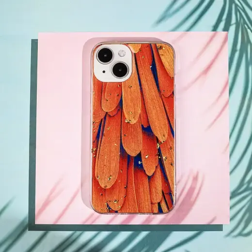 Gold Glam case for Samsung Galaxy A14 4G / A14 5G orange Фото num