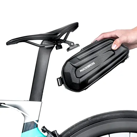 Rockbros B69 bicycle saddle bag 1.7l with easy release system - black Фото num