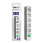 Qoltec Power strip | 5 sockets | 1.8m | White-grey Foto 1