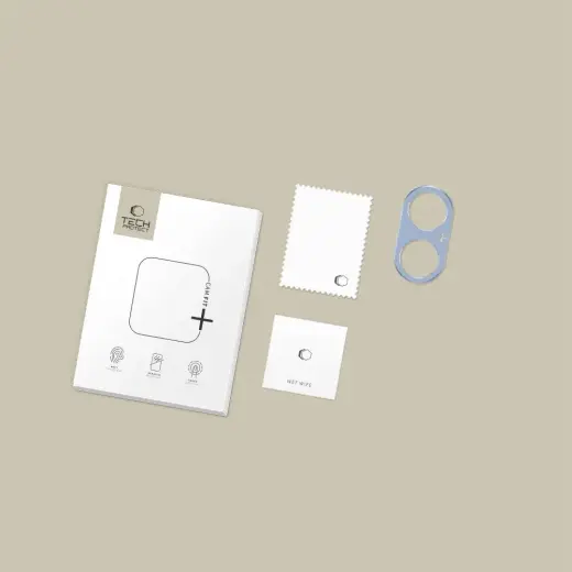 TECH-PROTECT CAMALLOY FIT+ kameras aizsargstikls Apple iPhone 17, zils Foto 5