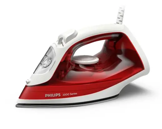 PHILIPS 2000 sērijas Tvaika gludeklis, 2000W, sarkans Photo
