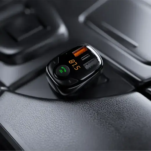 Rock Transmiter FM B301 MP3, Bluetooth - 2xUSB + Type C + micro SD - 36W black Foto 8