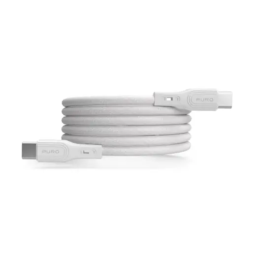 Puro Magnetic data transfer and charging cable | USB-C to USB-C | 60W | 1m | white Photo