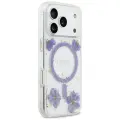 Case Guess Resin Flowers Glitter MagSafe for iPhone 17 Pro purple Foto 4