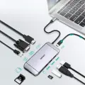 Choetech 9in1 multifunctional USB Type C HUB - 3x USB 3.2 Gen 1 | SD and TF memory card reader | HDMI 4K 30Hz | VGA Full HD 60Hz | USB Type C | RJ45 gray (HUB-M15 gray) Фото num