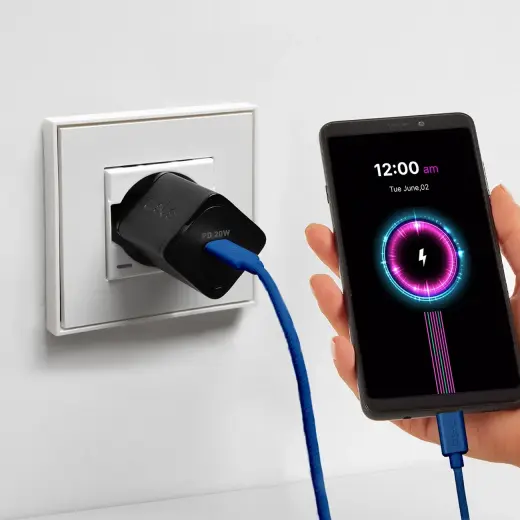  datu pārraides un uzlādes vads | USB-C uz USB-C | 60W | 1.5m | zils Foto 8