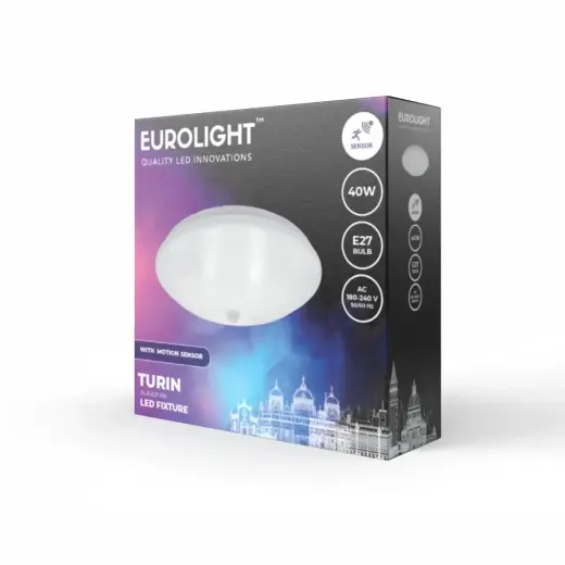 TURIN LED šviestuvas su IR judesio jutikliu E27 IP20 Eurolight Foto 2