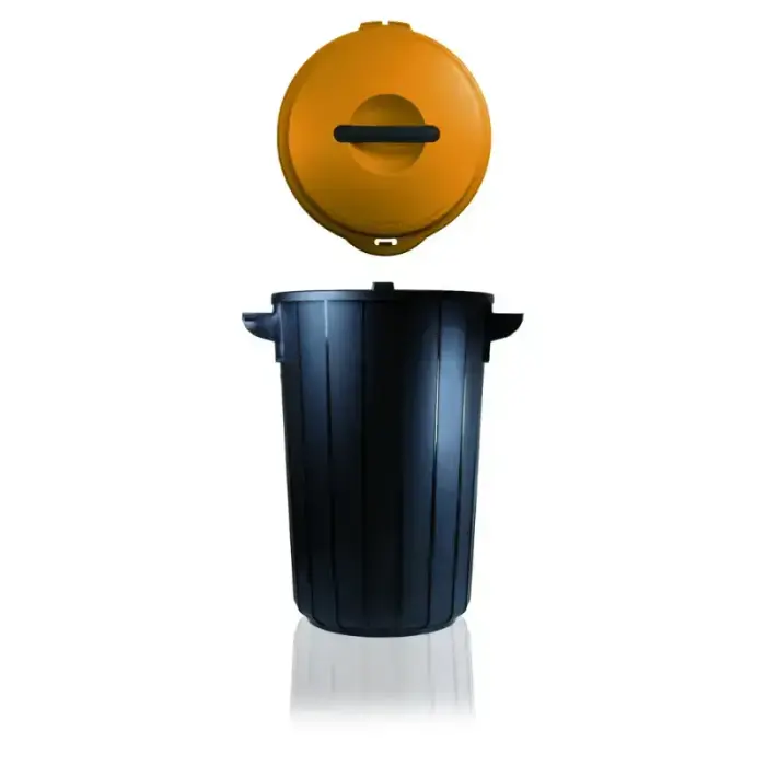 Waste bin Eco solution 35L 42,5x37,5x54cm dark grey/yellow