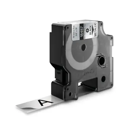 Dymo Schriftband Vinyl Black Metallic (18487) Foto 2