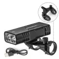 Rockbros 24310002001 bicycle light 850 lm with powerbank function + USB-C - USB-A cable - black Photo