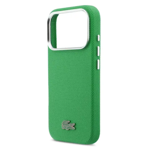 Lacoste Iconic Petit Pique Metal Logo MagSafe Case for iPhone 17 Pro Green Foto 4