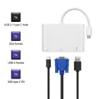 Qoltec Hub Adapter USB-C 3.1 3in1 | USB 3.0 | VGA | USB-C 3.1 PD 92W Фото num