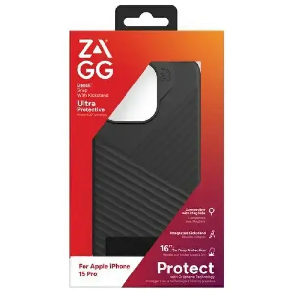 Etui ZAGG Denali Snap Kickstand do       iPhone 15 Pro czarny/black Foto 9